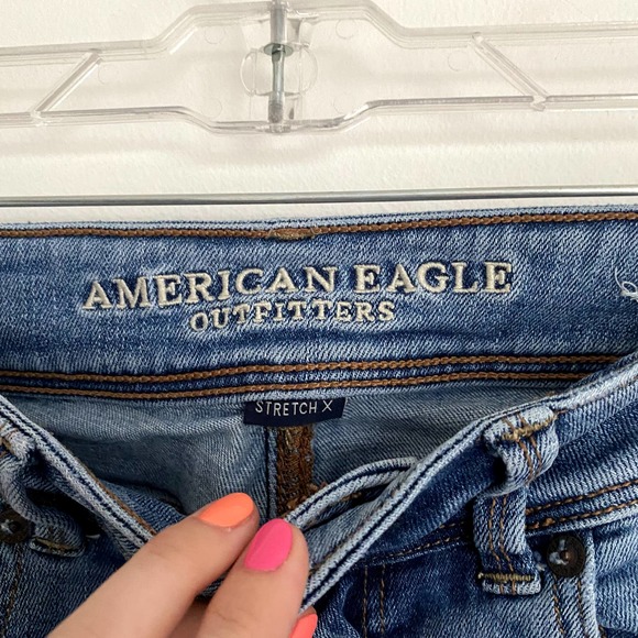 American Eagle Y2K Medium Wash Flare Mid-Rise StretchX Kickboot Denim Jeans - Picture 4 of 7